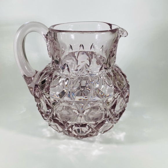 Antique Duncan and Miller Beveled Button Circa 1890  Water Pitcher - Picture 1 of 9